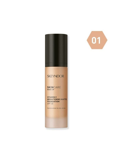 Skeyndor Vitamin C Brightening Matte Foundation (SPF30) No. 01 - podkład  rozświetlający - 30ml