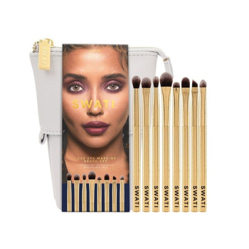 Swati Deluxe Eye Brush Set - zestaw pędzli do makijażu - 8szt.