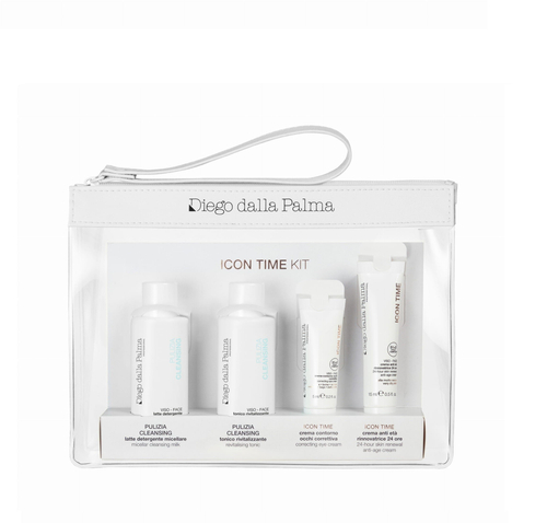 Diego dalla Palma Icon Time Travel Kit - zestaw przeciwstarzeniowy - 50ml + 50ml + 5ml + 15ml + kosmetyczka